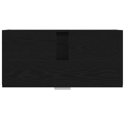 vidaXL Badezimmerschrank mit Tür Schwarz Eichen-Optik 78 x 37 x 59 cm