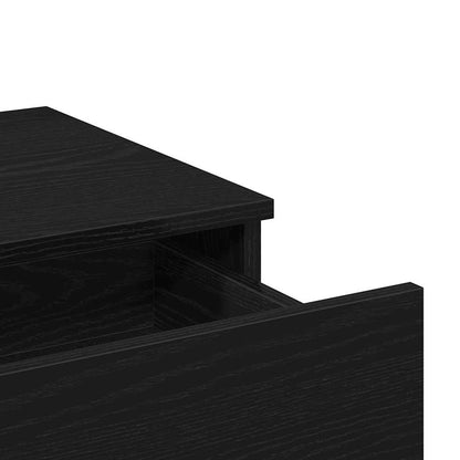 Schminktisch mit Spiegel Schwarz Eichen-Optik 100 x 40 x 130 cm