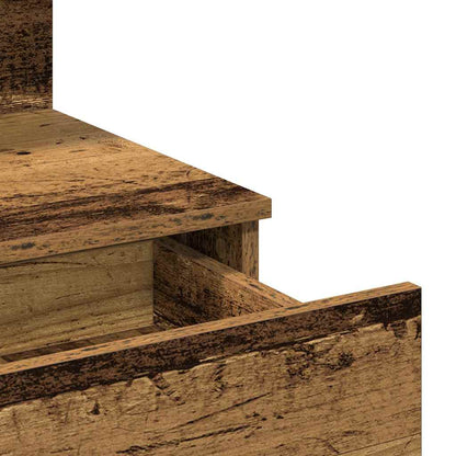 Schminktisch mit Regal Altholz 100 x 40 x 130 cm Holzwerkstoff