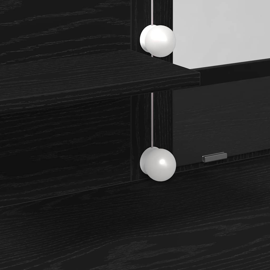 Schminktisch mit Regal Schwarz Eichen-Optik 100 x 40 x 130 cm
