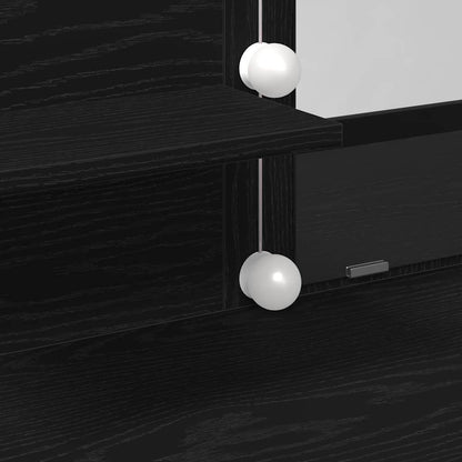 Schminktisch mit Regal Schwarz Eichen-Optik 100 x 40 x 130 cm