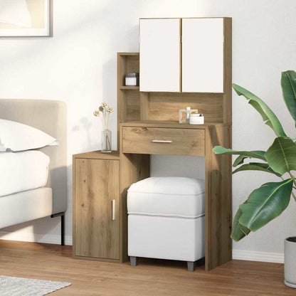 Schminktisch Artisan-Eiche 80 x 35 x 132 cm Holzwerkstoff