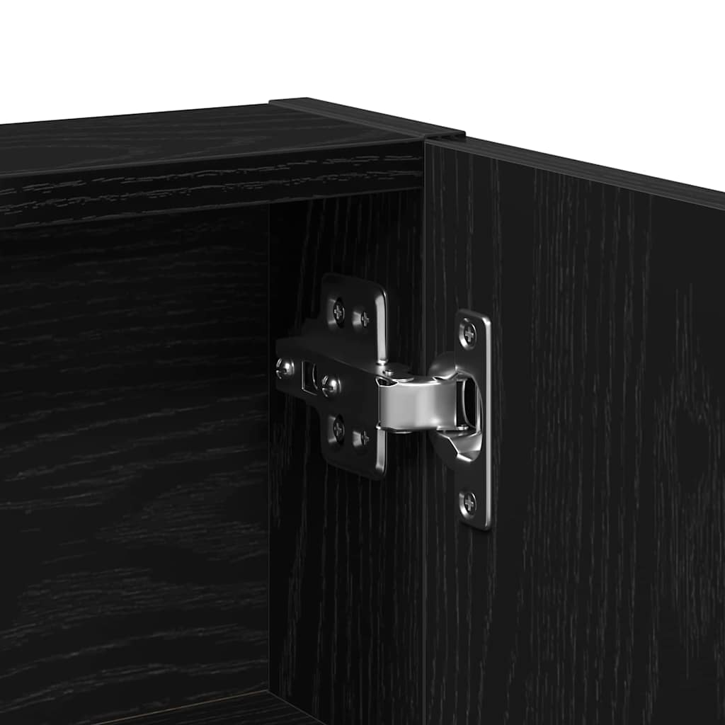 Schminktisch mit Regal Schwarz Eichen-Optik 80 x 35 x 132 cm