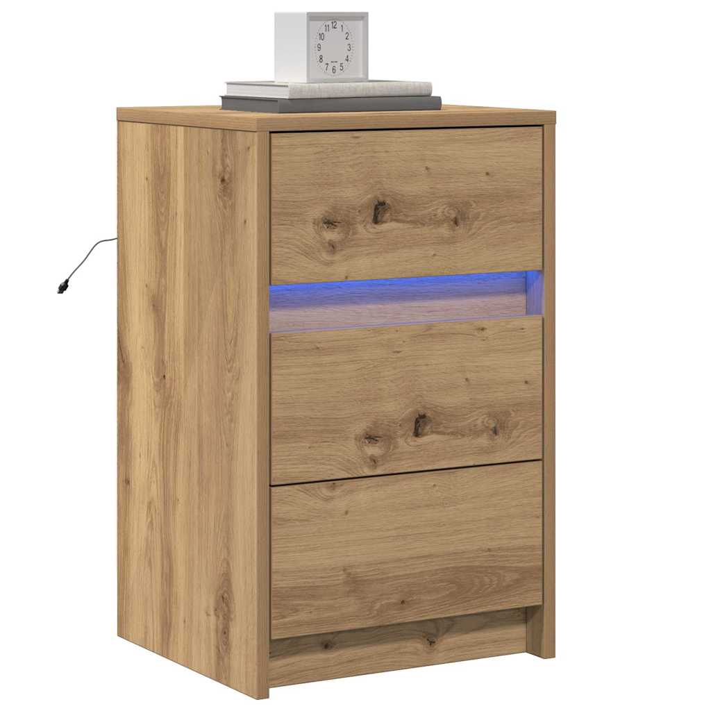 vidaXL Nachttisch Artisan-Eiche 38 x 34 x 61 cm Holzwerkstoff