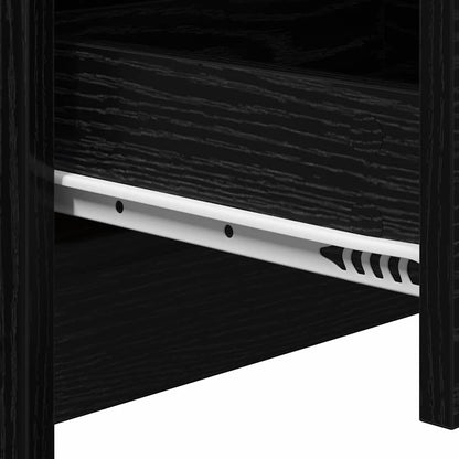 vidaXL Nachttisch Schwarz Eichen-Optik 38 x 34 x 61 cm Holzwerkstoff