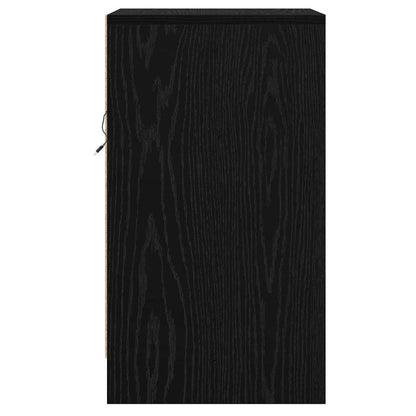 Nachttisch Schwarz Eichen-Optik 38 x 34 x 61 cm Holzwerkstoff