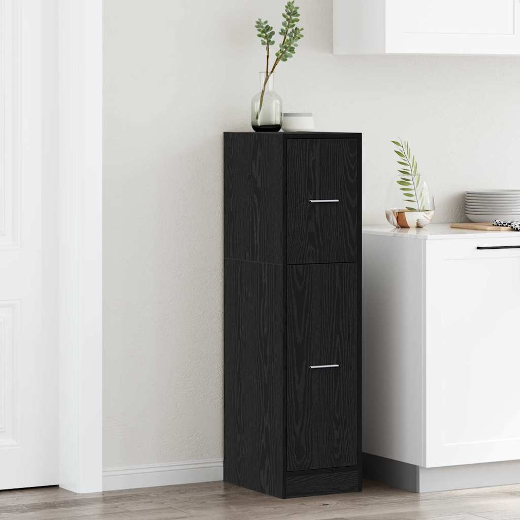 vidaXL Apothekerschrank Schwarze Eiche 30 x 41 x 118 cm Holzwerkstoff