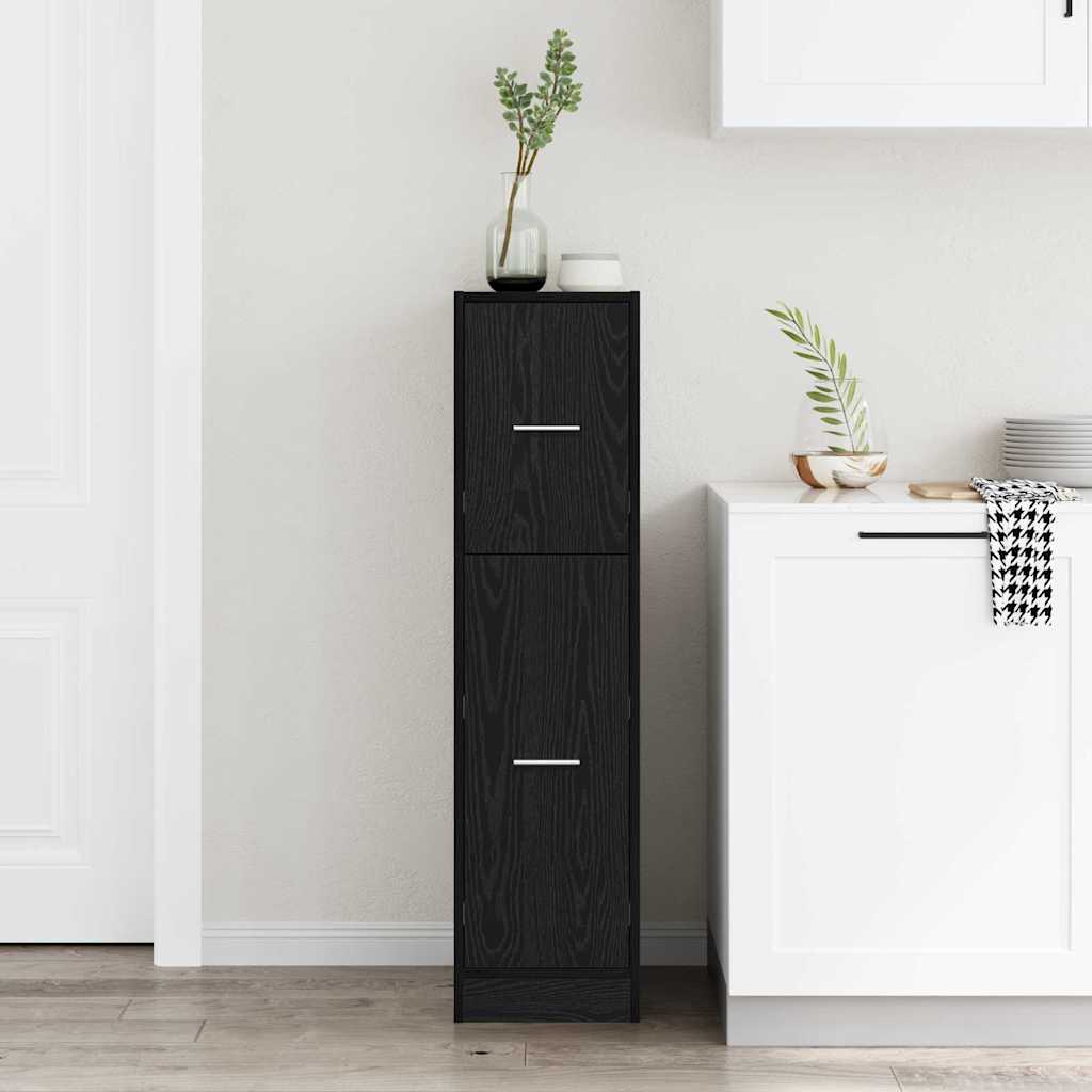vidaXL Apothekerschrank Schwarze Eiche 30 x 41 x 118 cm Holzwerkstoff