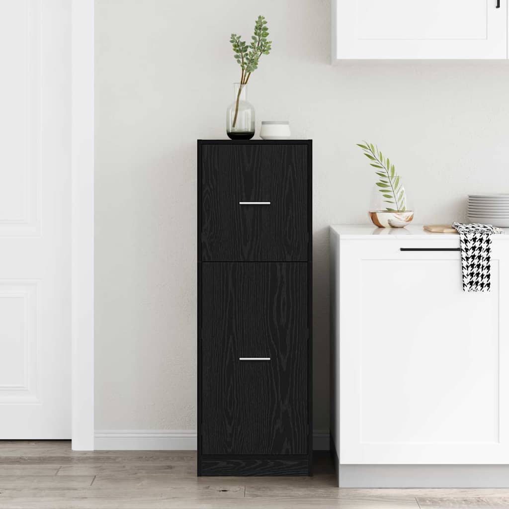 vidaXL Apothekerschrank Schwarze Eiche 40 x 41 x 118 cm Holzwerkstoff