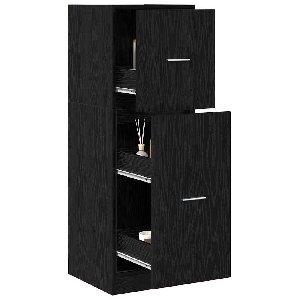vidaXL Apothekerschrank Schwarze Eiche 40 x 41 x 118 cm Holzwerkstoff