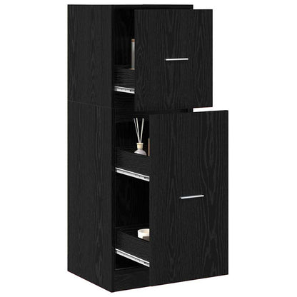 vidaXL Apothekerschrank Schwarze Eiche 40 x 41 x 118 cm Holzwerkstoff
