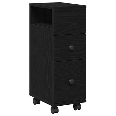vidaXL Ensemble de meubles de salle de bain Noir aspect chêne 33 x 23 x 65 cm