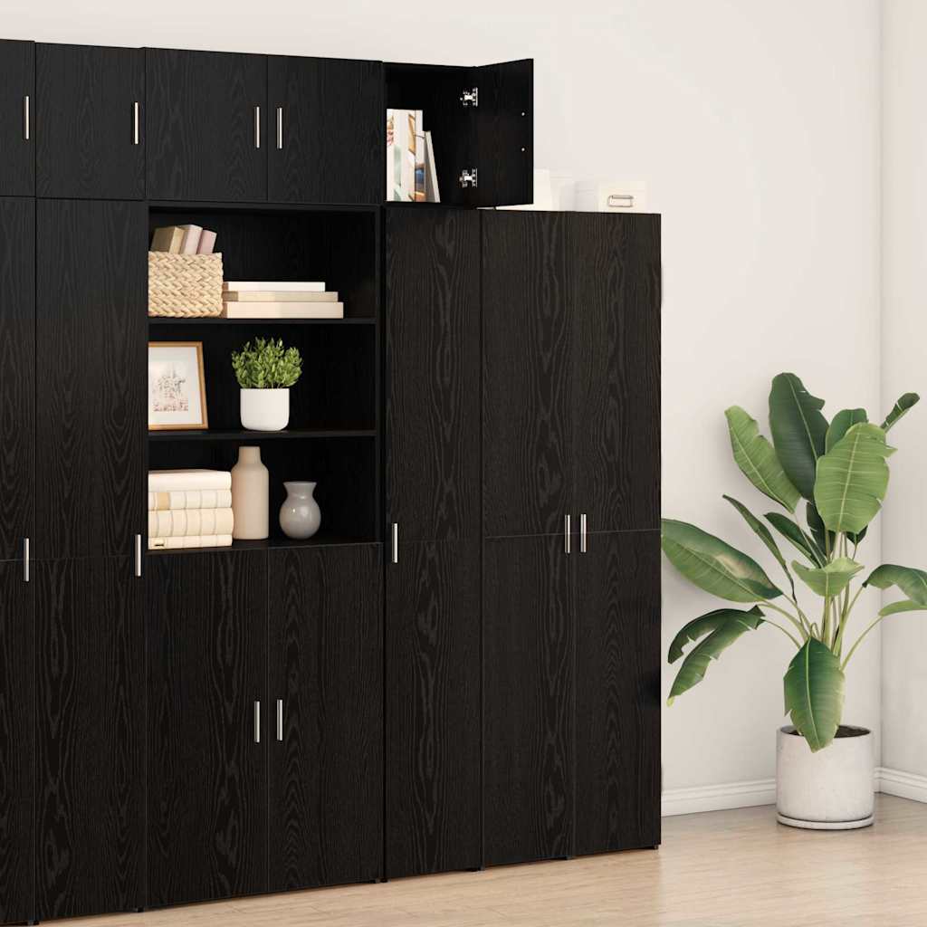 Wandschrank Schwarz Eichen-Optik 30 x 42,5 x 39,5 cm
