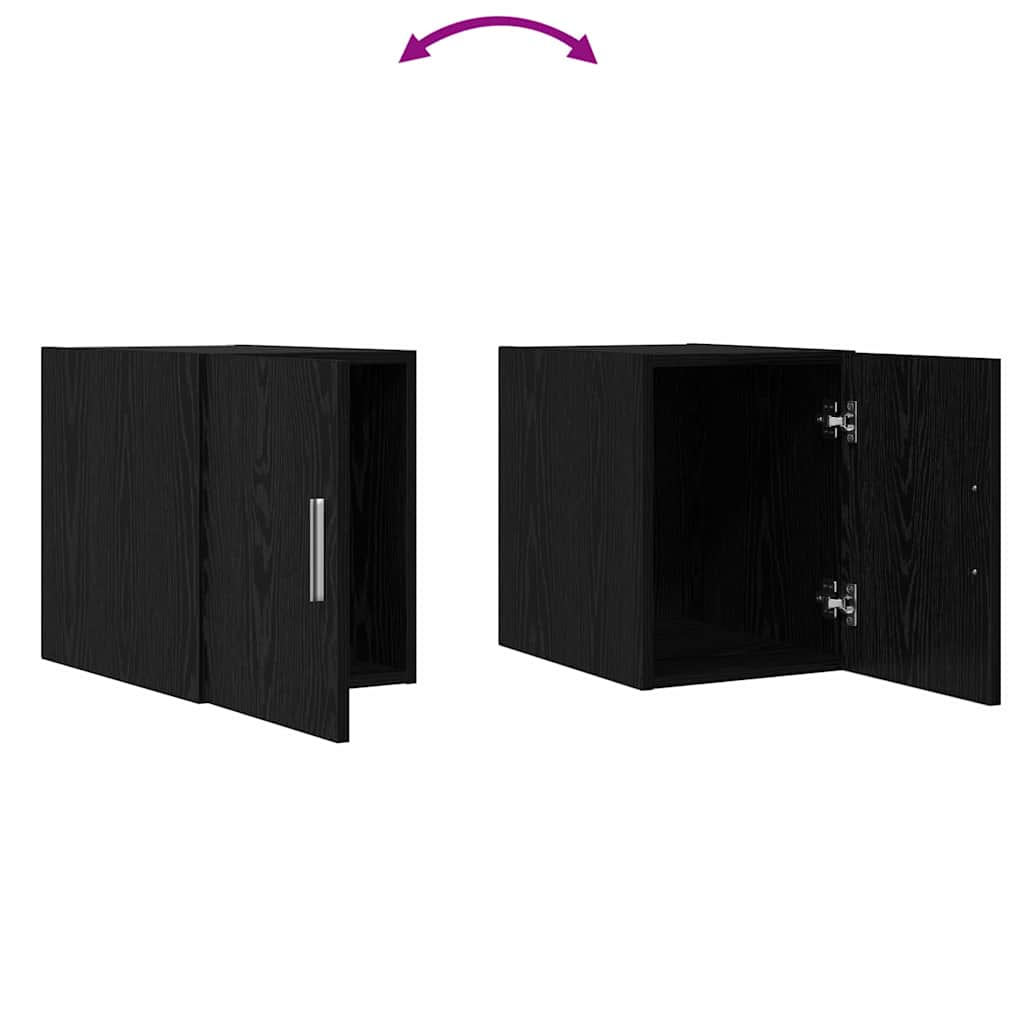 Wandschrank Schwarz Eichen-Optik 30 x 42,5 x 39,5 cm