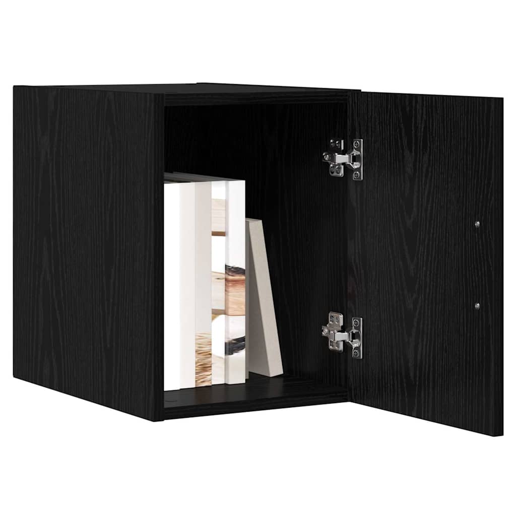 Wandschrank Schwarz Eichen-Optik 30 x 42,5 x 39,5 cm