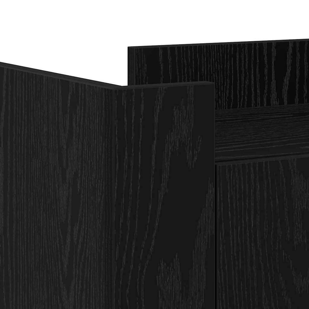 vidaXL Sideboard Schwarz Eichen-Optik 45 x 35 x 75 cm