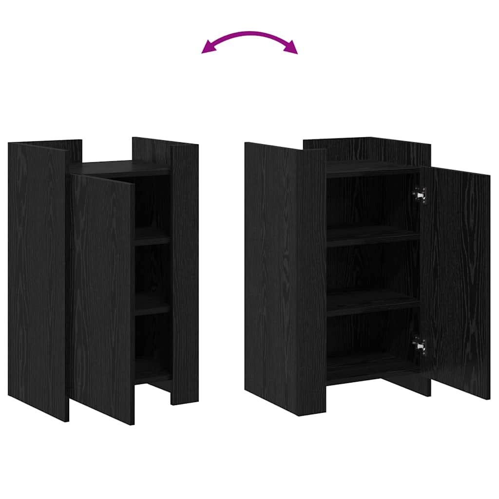 vidaXL Sideboard Schwarz Eichen-Optik 45 x 35 x 75 cm