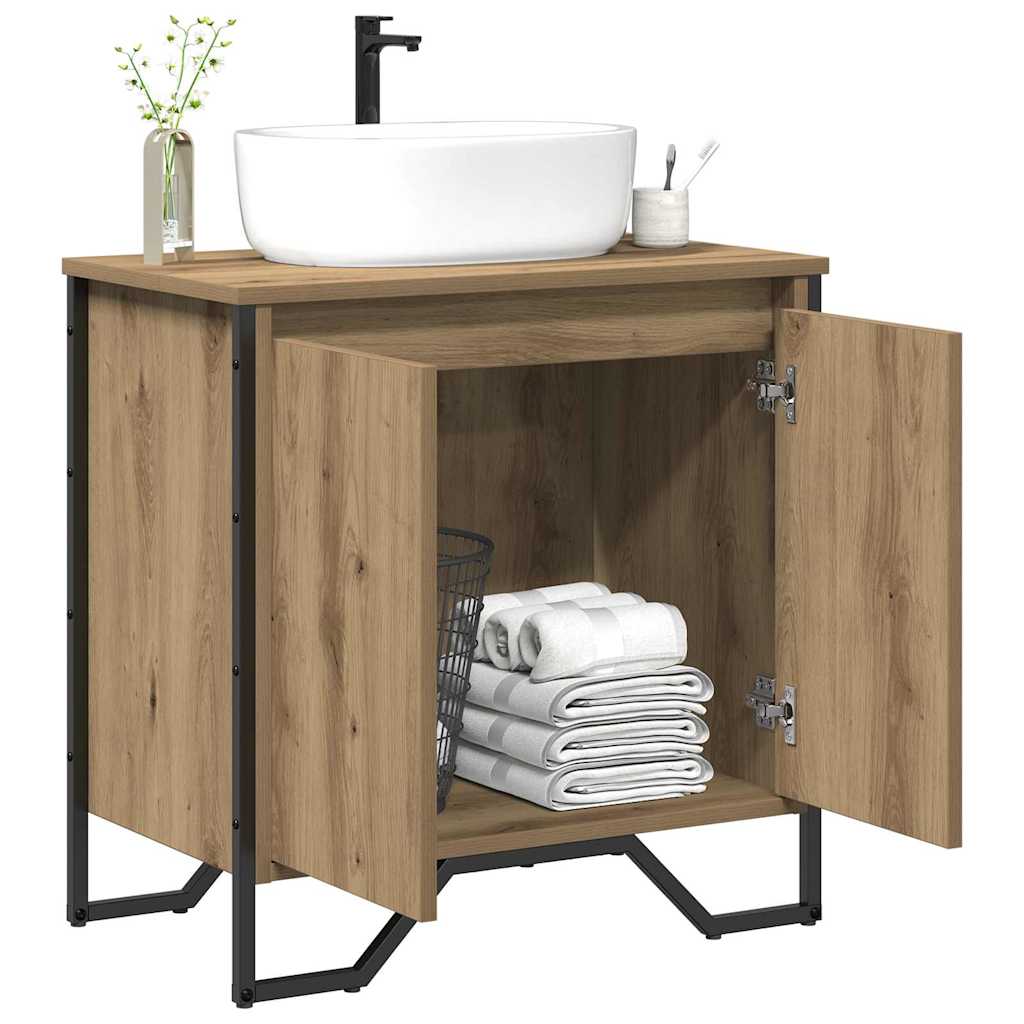 vidaXL Waschbeckenschrank Artisan-Eiche 60 x 35 x 60 cm Holzwerkstoff