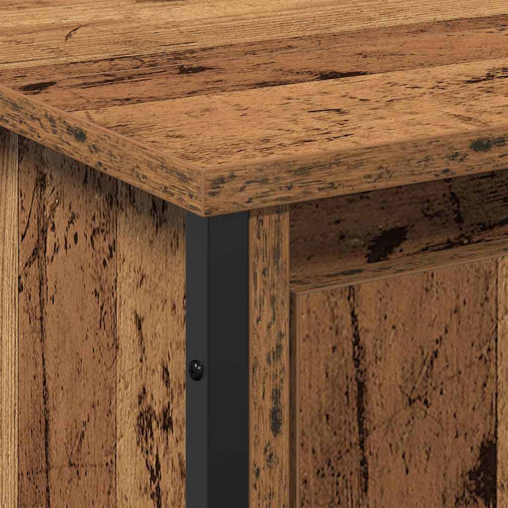 vidaXL Waschbeckenunterschrank Altholz 91 x 35 x 60 cm Holzwerkstoff