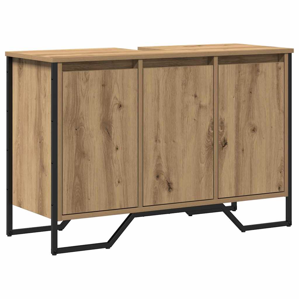 vidaXL Waschbeckenunterschrank Sonstiges Artisan-Eiche 91 x 35 x 60 cm