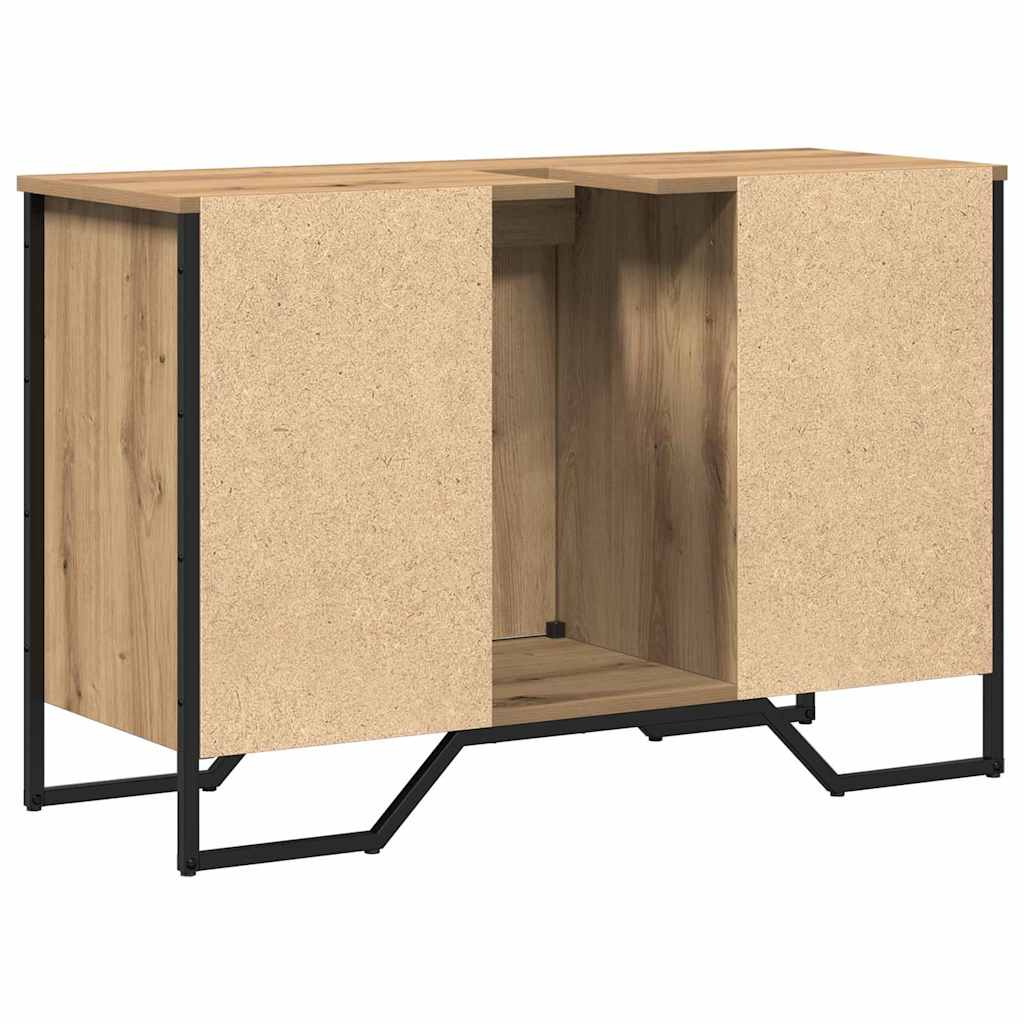 vidaXL Waschbeckenunterschrank Sonstiges Artisan-Eiche 91 x 35 x 60 cm