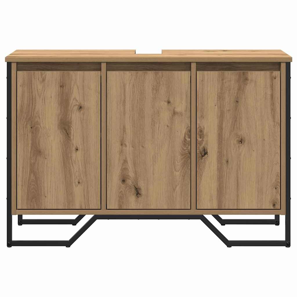 vidaXL Waschbeckenunterschrank Sonstiges Artisan-Eiche 91 x 35 x 60 cm