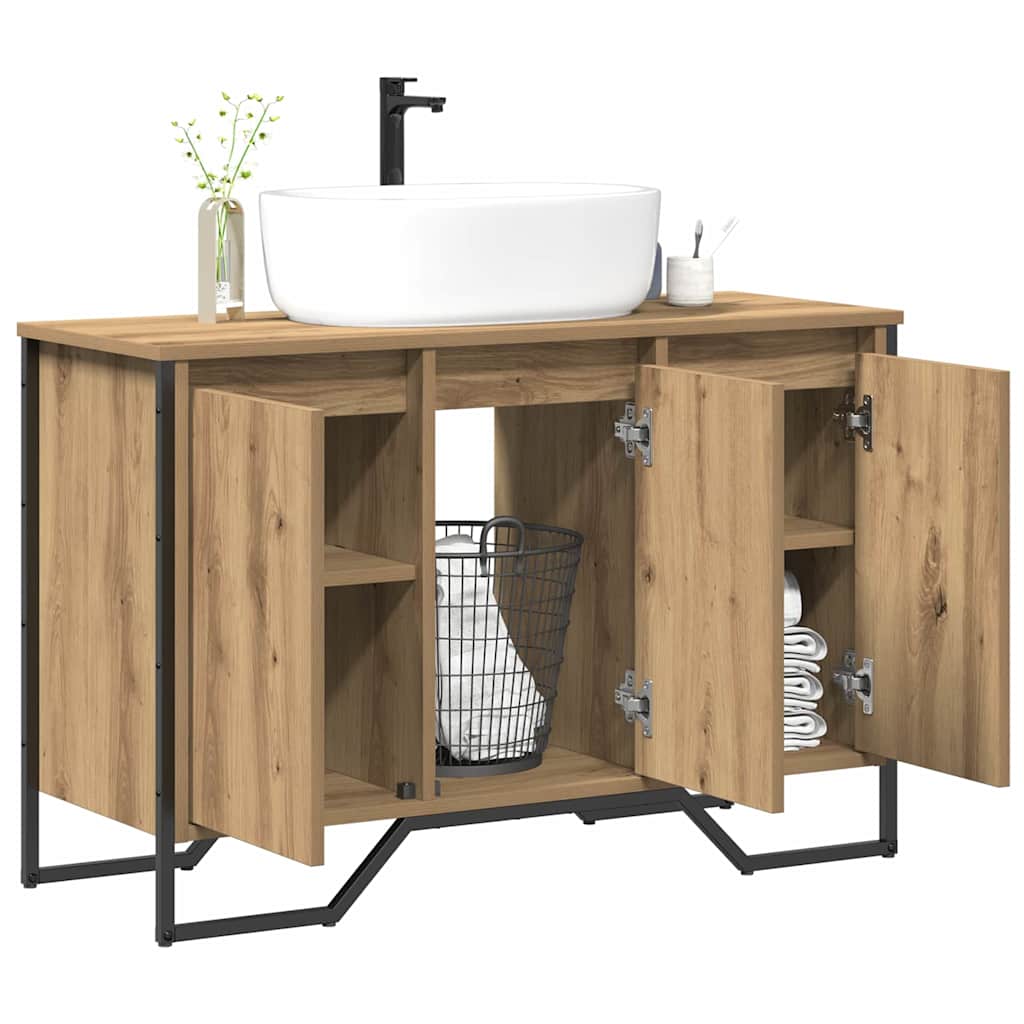 vidaXL Waschbeckenunterschrank Sonstiges Artisan-Eiche 91 x 35 x 60 cm