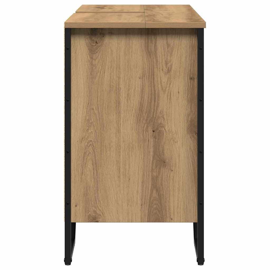 vidaXL Waschbeckenunterschrank Sonstiges Artisan-Eiche 91 x 35 x 60 cm