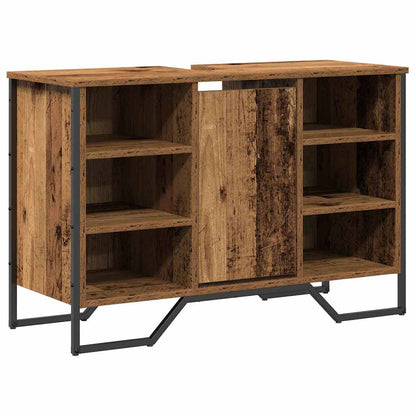 vidaXL Waschbeckenschrank Altholz 91 x 35 x 60 cm Holzwerkstoff