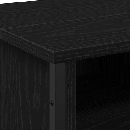 vidaXL Waschbeckenschrank mit Tür Schwarz Eichen-Optik 91 x 35 x 60 cm