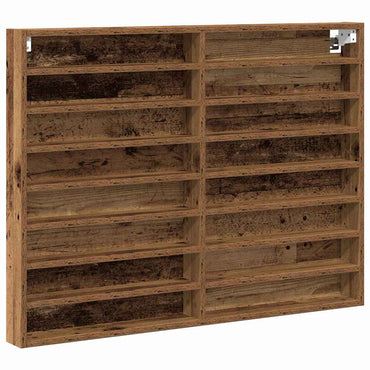 vidaXL Vitrine mit Regal Altholz 100 x 8,5 x 75 cm Holzwerkstoff