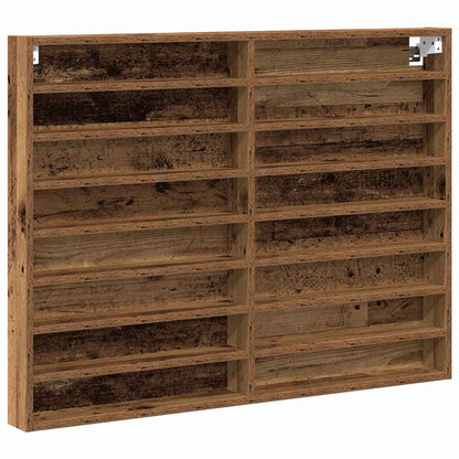Vitrine mit Regal Altholz 100 x 8,5 x 75 cm Holzwerkstoff