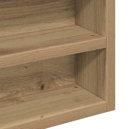 vidaXL Vitrine mit Regal Artisan-Eiche 100 x 8,5 x 75 cm Holzwerkstoff