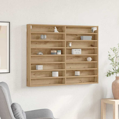 vidaXL Vitrine mit Regal Artisan-Eiche 100 x 8,5 x 75 cm Holzwerkstoff