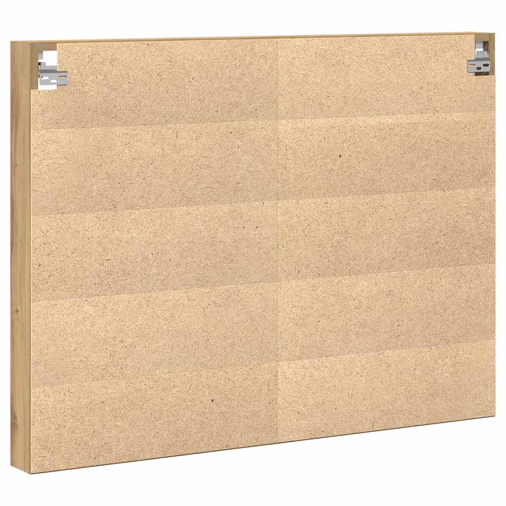 vidaXL Vitrine mit Regal Artisan-Eiche 100 x 8,5 x 75 cm Holzwerkstoff