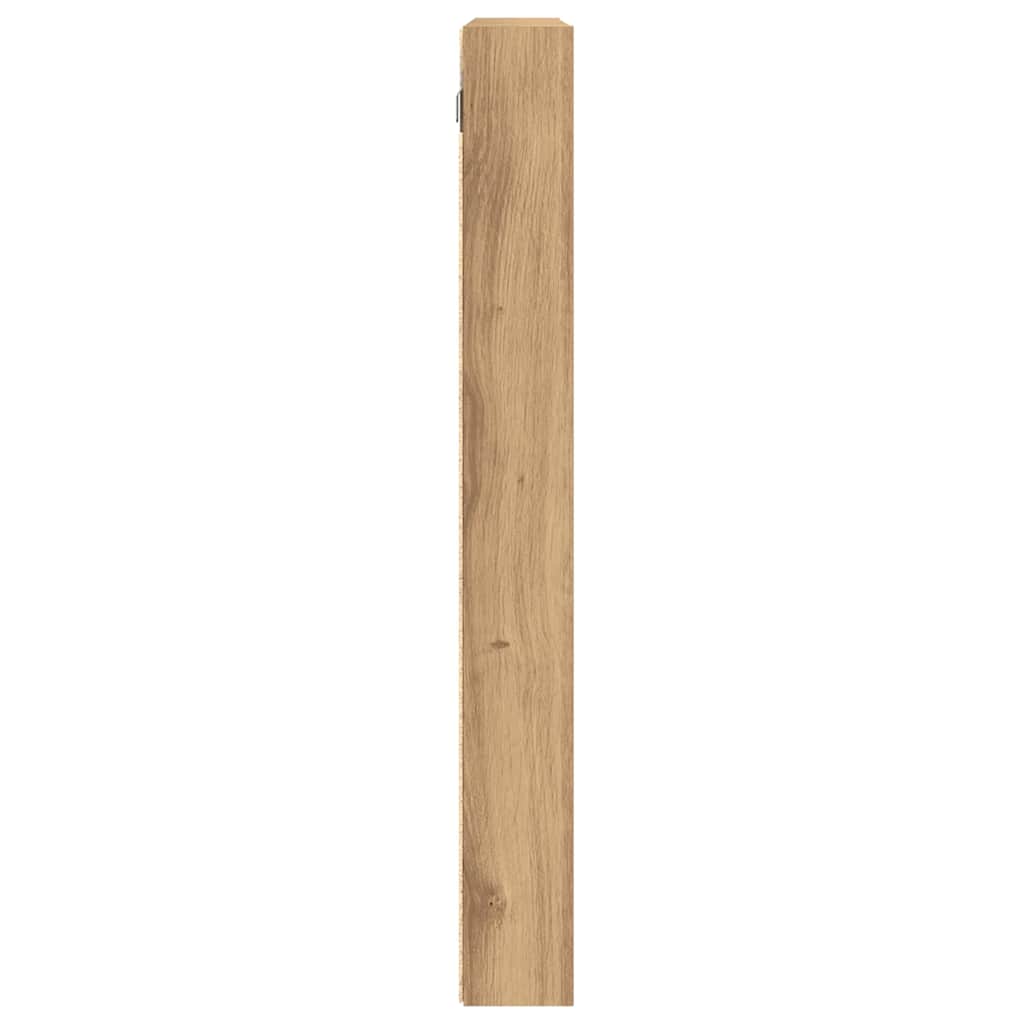 vidaXL Vitrine mit Regal Artisan-Eiche 100 x 8,5 x 75 cm Holzwerkstoff