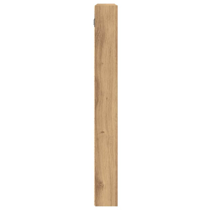 vidaXL Vitrine mit Regal Artisan-Eiche 100 x 8,5 x 75 cm Holzwerkstoff