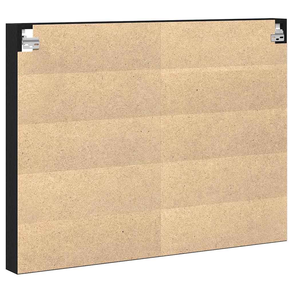 vidaXL Vitrine Schwarz Eichen-Optik 100 x 8,5 x 75 cm Holzwerkstoff