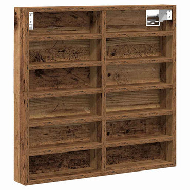 vidaXL Vitrine mit Regal Altholz 60 x 8,5 x 58 cm Holzwerkstoff