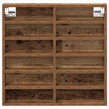 vidaXL Vitrine mit Regal Altholz 60 x 8,5 x 58 cm Holzwerkstoff