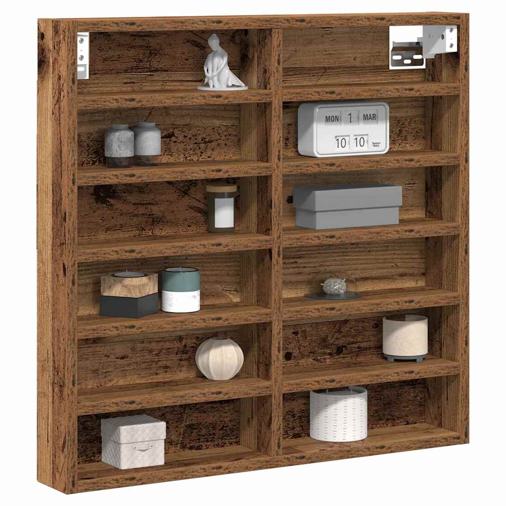 vidaXL Vitrine mit Regal Altholz 60 x 8,5 x 58 cm Holzwerkstoff