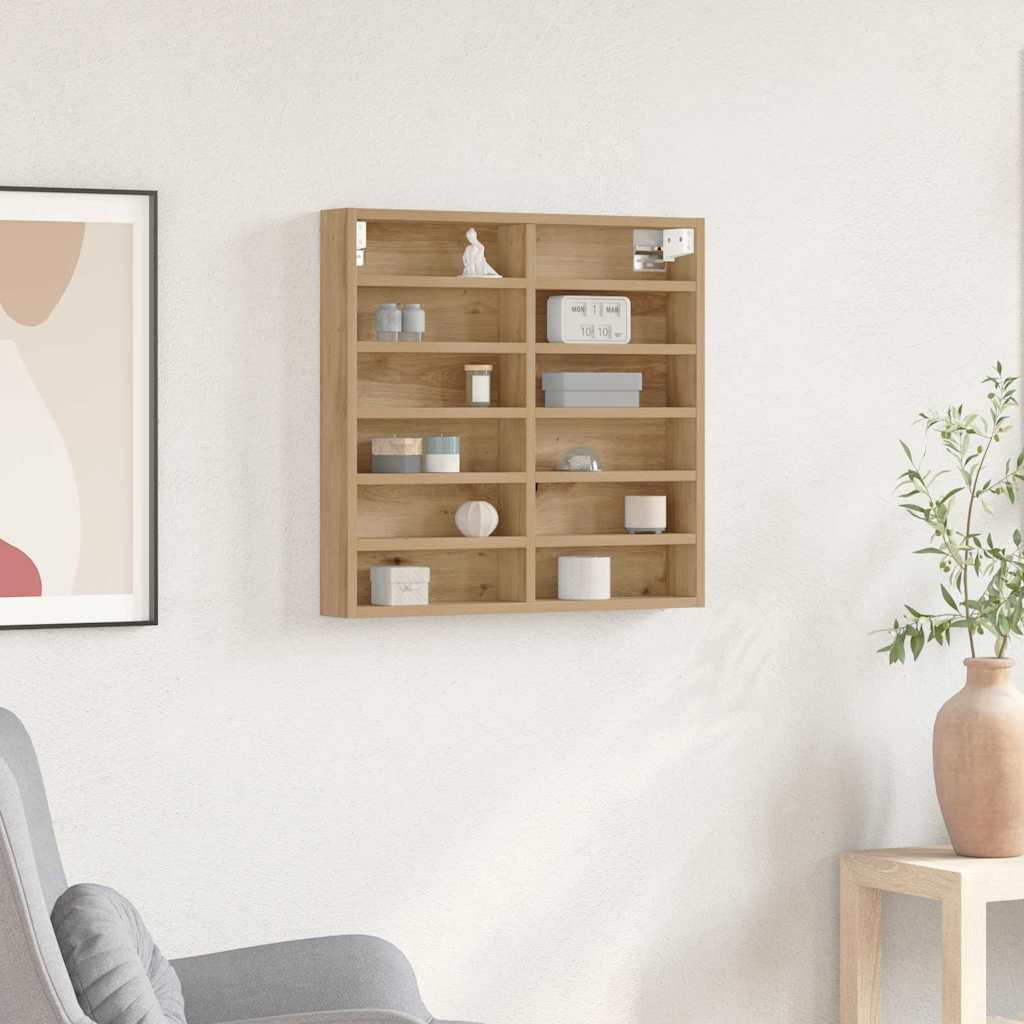 Vitrine mit Regal Artisan-Eiche 60 x 8,5 x 58 cm Holzwerkstoff