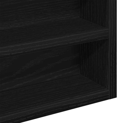 vidaXL Vitrine Schwarz Eichen-Optik 60 x 8,5 x 58 cm Holzwerkstoff