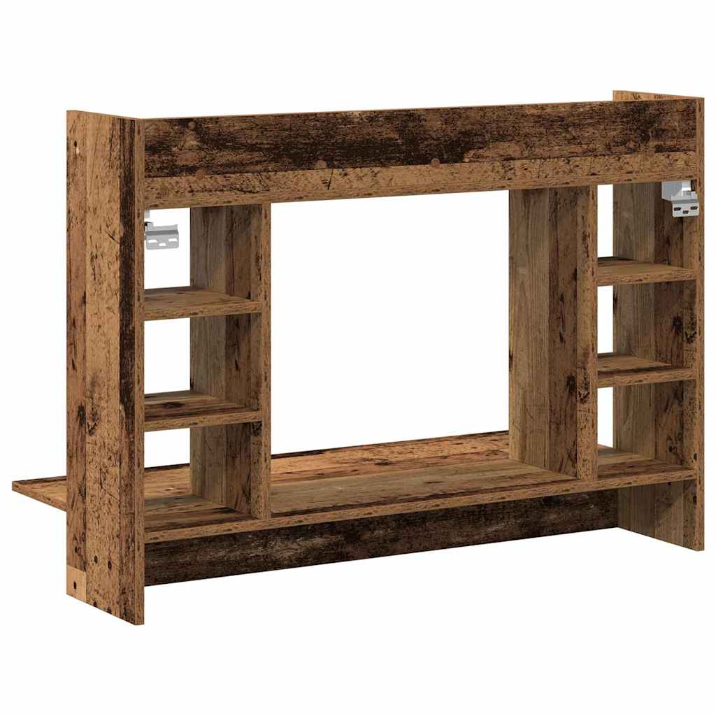 Wandtisch mit Regal Altholz 105 x 48 x 75 cm Holzwerkstoff