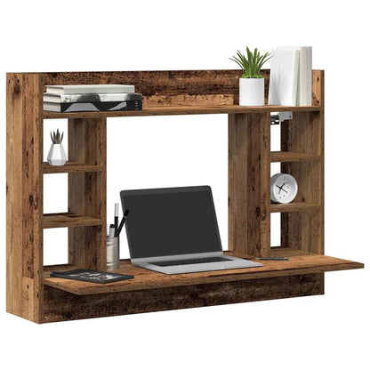 Wandtisch mit Regal Altholz 105 x 48 x 75 cm Holzwerkstoff
