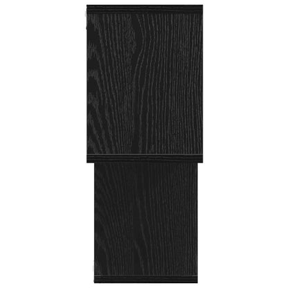 Wandregal mit Regal Wandmontiert Schwarz Holzwerkstoff