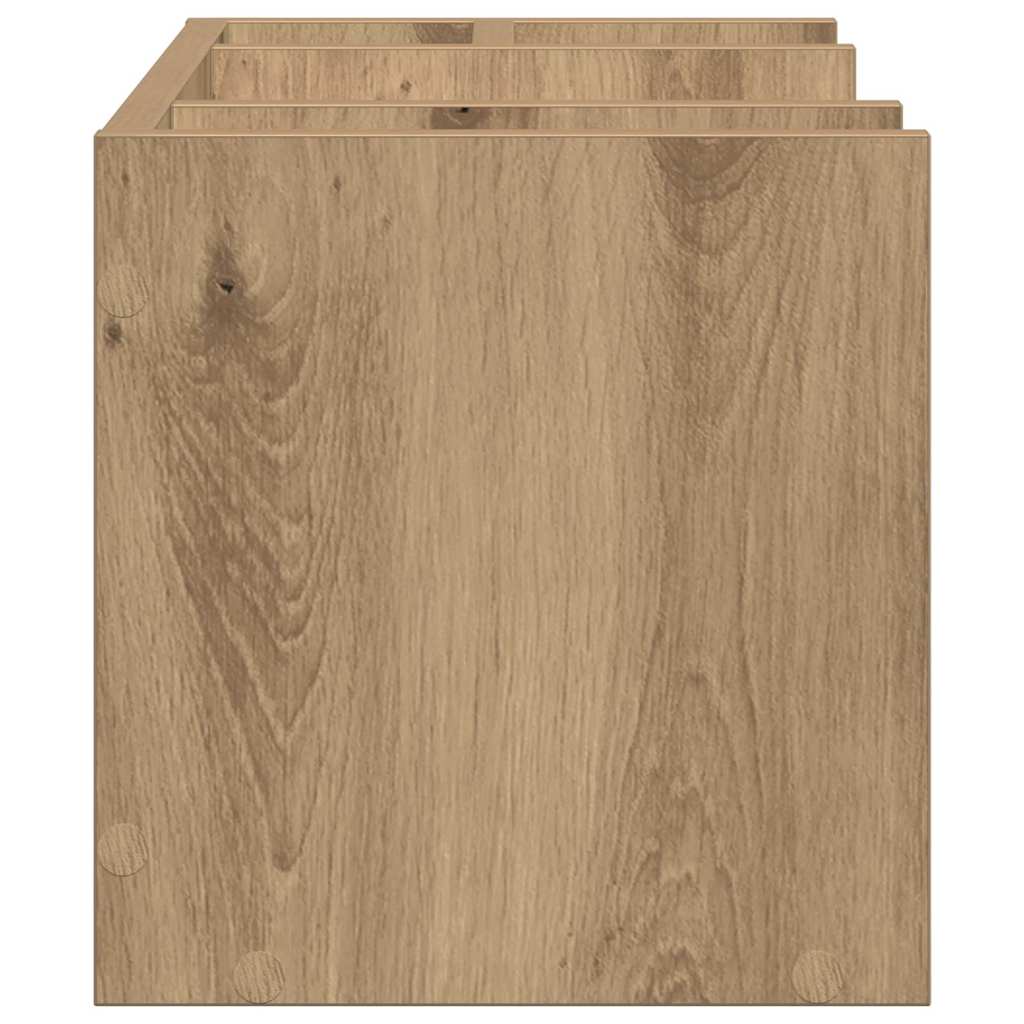 Schreibtisch Organizer Schwarz Eichen-Optik 44,5 x 24 x 25 cm