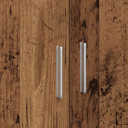 vidaXL Badezimmerschrank mit Tür Altholz 63 x 29 x 55 cm Holzwerkstoff