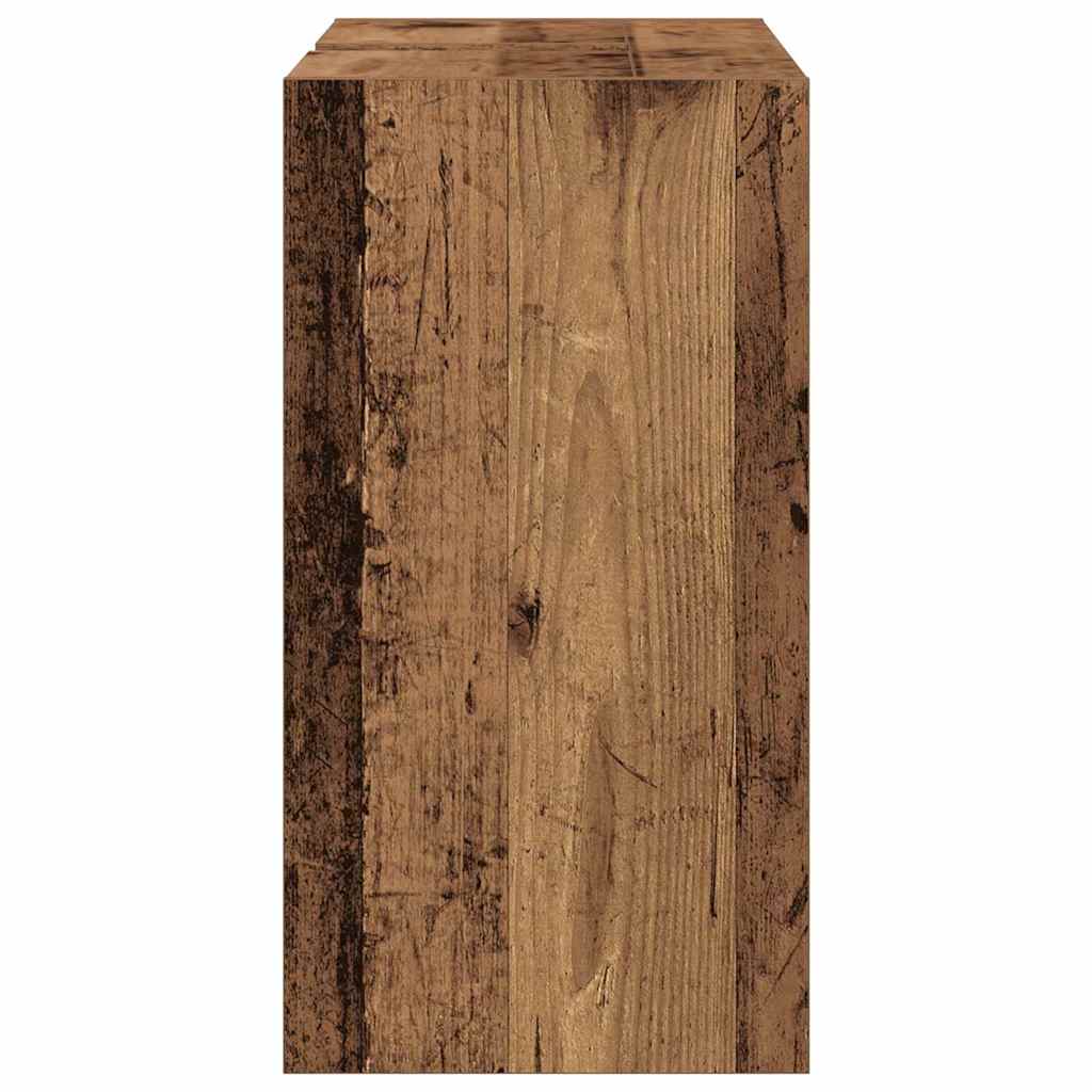 vidaXL Badezimmerschrank mit Tür Altholz 63 x 29 x 55 cm Holzwerkstoff