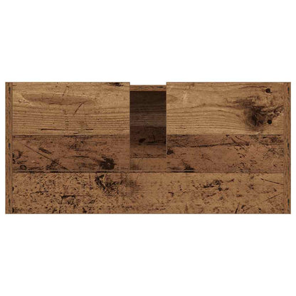 vidaXL Badezimmerschrank mit Tür Altholz 63 x 29 x 55 cm Holzwerkstoff